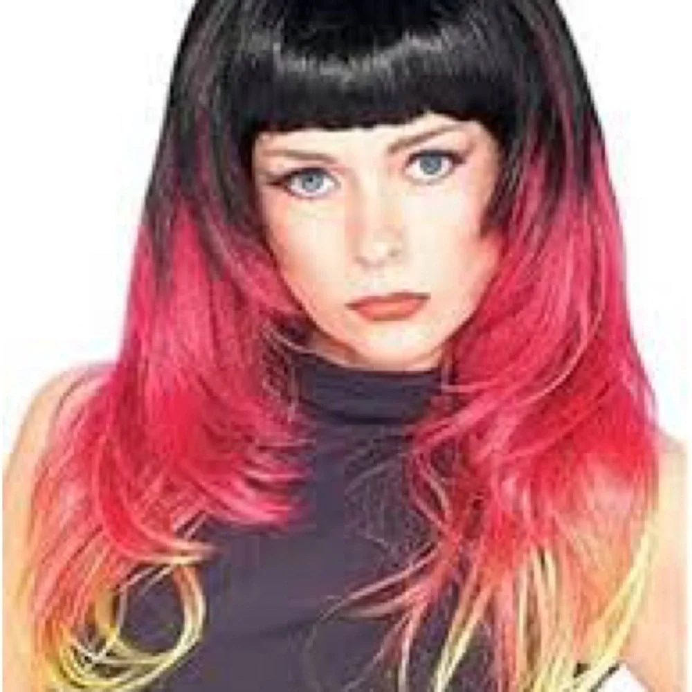 Sunburst Wig - Black and Red